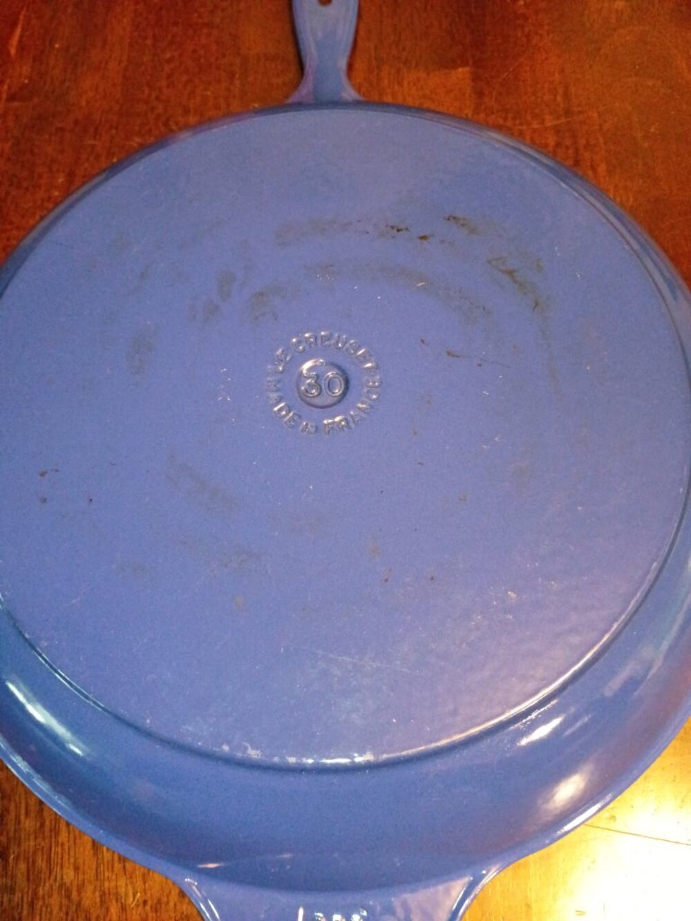 Le Creuset 30 Cobalt Blue Enameled Cast Iron Skillet – 11.75" / 30 cm - Picture 2 of 3